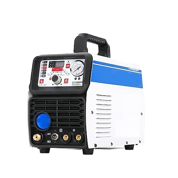 Lödning kit TIG-svetsmaskin, Skär/KALL/TIG/MMA/Puls 5 i 1, TIG-svetsare Inbyggd olje-vattenseparator gasregulator (Color : CT-520DPL Package 2, Size : 1)