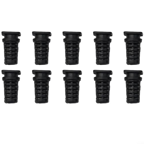 Paquete de 10 conectores de prensaestopas, mangas de goma para aliviar la tensión, para enchufes de aviación, herramientas eléctricas, protección de cable de taladro eléctrico (5 mm-negro)