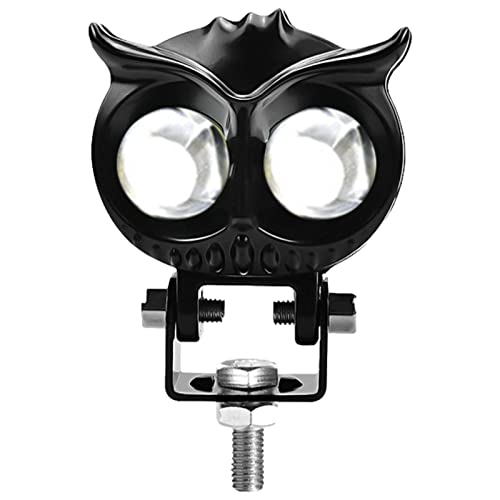 Farol de motocicleta LED,Farol noturno em forma de coruja legal de 40W | Luz de duas cores universal