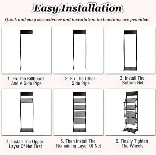 Detachable Exhibition Stand with Wheels, 5-Layer Book Holder & Brochure Display Rack, Floor-Standing Magazine Storage, White 48x38x155cm