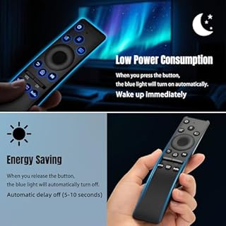 Backlit Universal Remote Control for Samsung Smart TV, Samsung Remote Control Replacement, Compatible for UHD QLED 8K 4K Smart TVs, with Shortcut Buttons for Netflix, Prime Video and Hulu