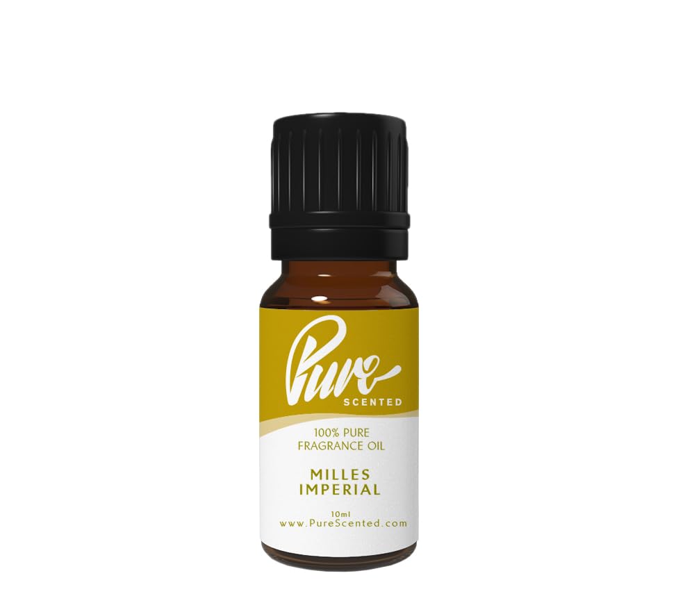 Pure Scented 10ml Fragrance Oils - 1 x 10ml Suitable for Candles, Soaps, Slime, Diffusers, Cosmetics, Wax Melts, Designer (1 x 10ml, Kreed Millesime Imperial)