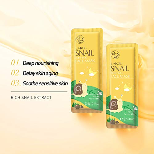Image of Snail Extract Skin Treatment Mask - Moisturizing, Hydrating, Brightening, Soothing