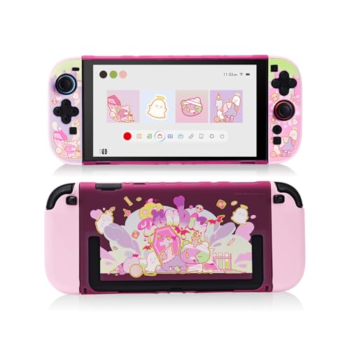 GeekShare Coque de protection rigide, compatible avec Switch 2, Kawaii Cartoon Switch 2, coque de protection compatible avec la station d'accueil, coque design...