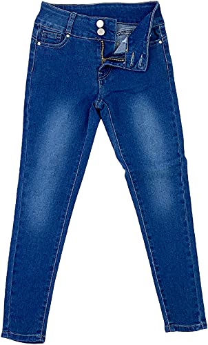 Image of ToBeInStyle Girl's Denim Easy Styling Classic Timeless Everyday Jeans Zip-Up Closure