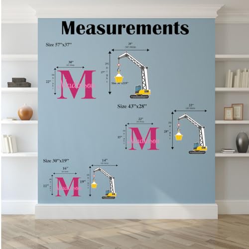 Vinilo decorativo personalizado grúa para habitación infantil miniatura 5