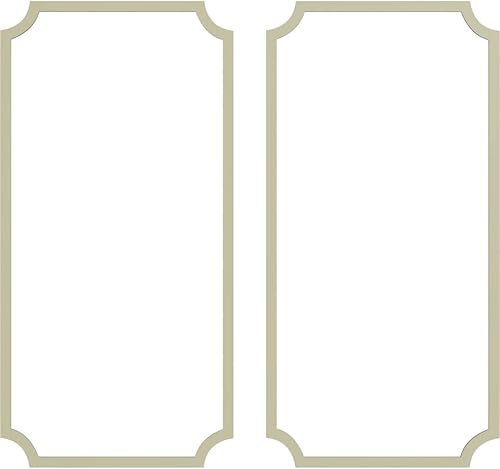 Miniatura 4 de Ekena Millwork PMLKBU24X48B Kit de moldeo de cuerda de baluarte de 24 pulgadas de ancho x 48 pulgadas de alto (panel doble), blanco imprimado