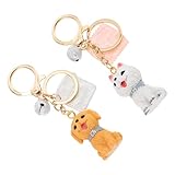 Llaveros para amantes de los perros: son multiusos, se pueden usar como decoración de llavero, colgante de bolso, decoración para colgar en la mochila, etc., llavero de perro