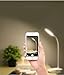 Miady Clip on Lamp,Battery Powered Reading Light,Clamp for Bed with 3 Brightness Level,USB Rechargeable(1 Pack)