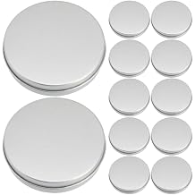 KICHOUSE 12Pcs Round Metal Tin Boxes 3.54In Candy Storage Containers with Lids for Diy Candy Game Korean Sugar Cookie Mold Small Treats Organization