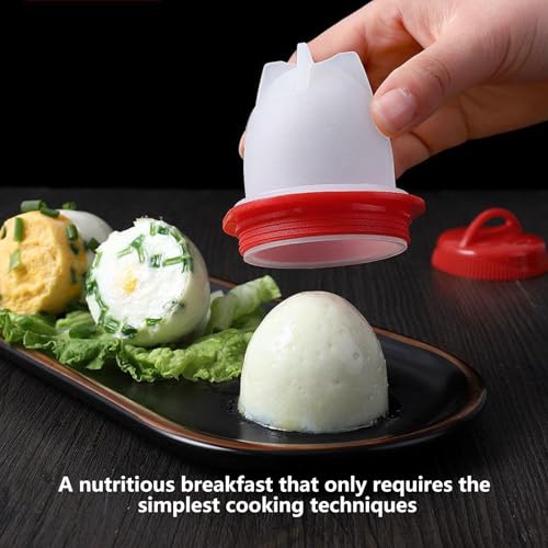 Kinkimistina PACK06 Hard Boiled Egg Maker, 6-Piece Shell-Free Egg Cooker Set, Non-Stick Easy-Clean Multifunctional Egg Boiler Kit thumb #5