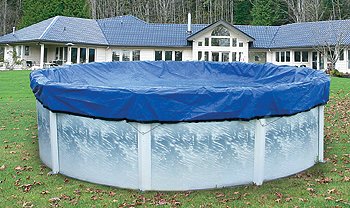 Yard Guard Skirted Blue/Black Reversible Winter Cover with 2-Foot Overlap for 30-Foot Round Above-Ground Swimming Pools