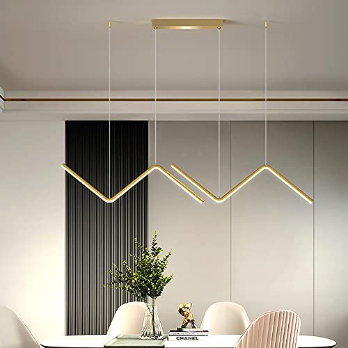 Lustre LED linéaire minimaliste et dimmable avec télécommande