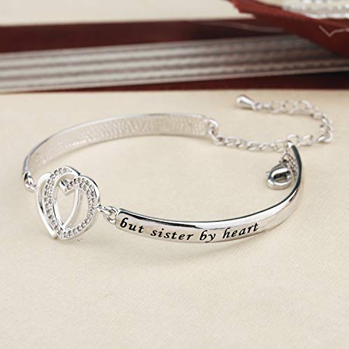 Gzrlyf Not Sister by Blood but Sister by Heart Bracelet Best Friends Gifts for Sister in Law Soul Sister Unbiological Sister Gifts4