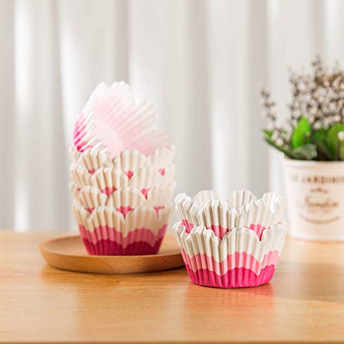 Barry's Home Standard Size Baking Cups, No Smells Rainbow Cupcake Liners, Paper Grease Proof Petal Muffin Wrappers, Pack Of 192 #TOP3