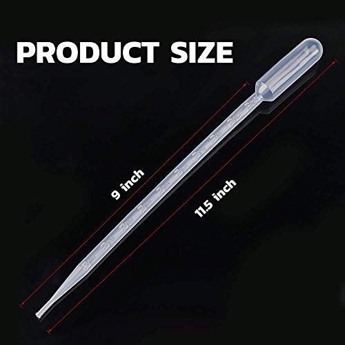 Pipettes de transfert 10 ml URBEST jetables en plastique transparent