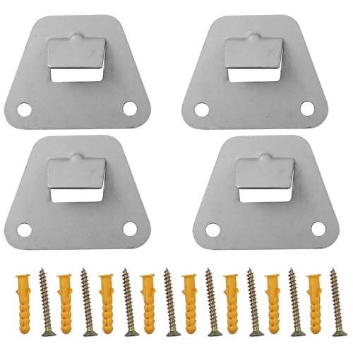 LQ Industrial 4PCS Range Hood Mounting Plate Hook Steel Wall Bracket 60x75x1.5mm Triangular Thickened Hanger Suitable for Clock Photographs Oil Paintings Mirrors Decorative Items