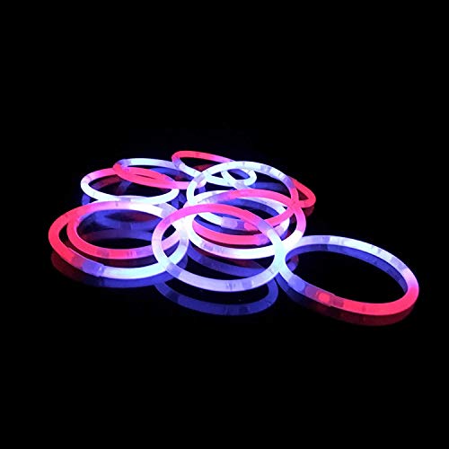 Fun Central 50 Pack - 8 Inch Patriotic Glow Stick Bracelets In Bulk - 4Th Of July Accessories Party Supplies - Red White Blue #TOP1