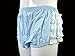 Haian Adult Frilly Plastic Rumba Incontinence Pull-on Plastic Pants with White PVC Frilly (Medium, Baby Blue)