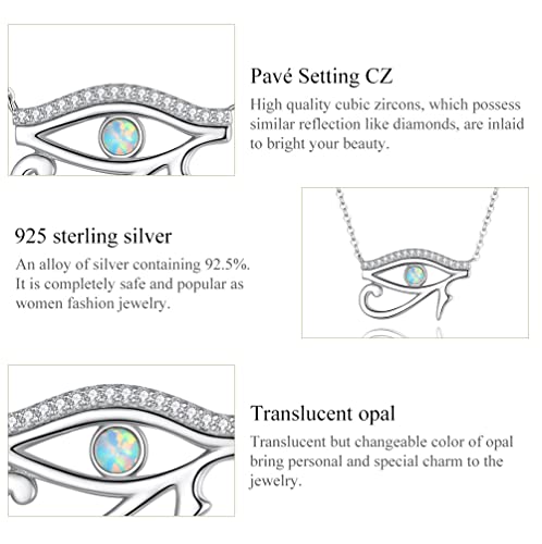 Collier ras du cou œil d'Horus, votre amulette de sérénité argent - 2