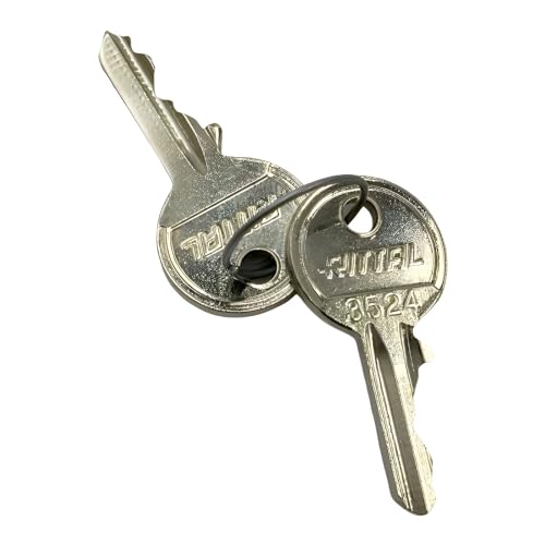 2 Schlüssel passend für Rittal 2532000 Gehäuse-Verriegelungsschloss 3524 E, SZ-Serie