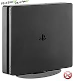 [page_title]-GAMINGER PS4 Slim & Pro Standfuß rund Vertikal Stand - Besonders stabil durch Schraube - Schwarz