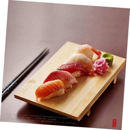 Set de plato sushi de bambú Healifty miniatura 6