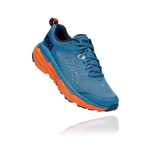 HOKA ONE ONE Mens Challenger ATR 6 Textile Synthetic Provincial Blue Carrot Trainers 9 US