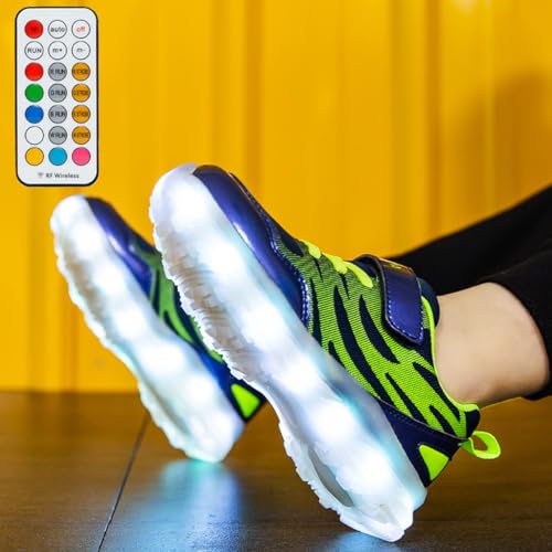 Kids LED Light Up Shoes High Top Cool USB Rechargeable Flashing Sneakers Lightweight Running Shoes for Kids4