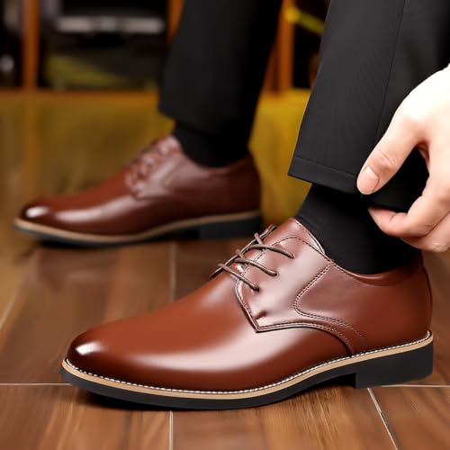 Business Casual Lace-up Shoes Men's Casual Oxford Shoes Business Formal Office Dinner Party Dating Leather Shoes4