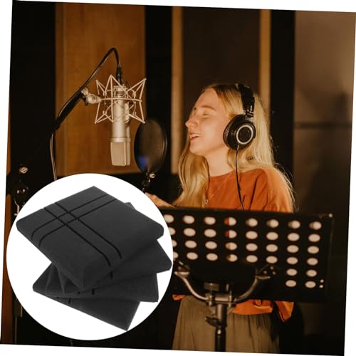 LIFKOME 4pcs Paneles Acústicos Ignífugos para Aislamiento Sonoro Almohadillas Autoadhesivas Absorbentes de Sonido para Estudios Ktv y Dormitorios miniatura 3