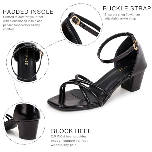 Image of TRASE Stylish And Fancy Block Heels With Adjustable Buckle For Women And Girls - Women Footwear - Heel Sandals For Girls