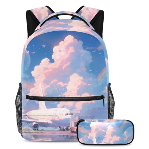 Sac à dos fille et garçon ergonomique avec trousse scolaire pour soulager le dos
