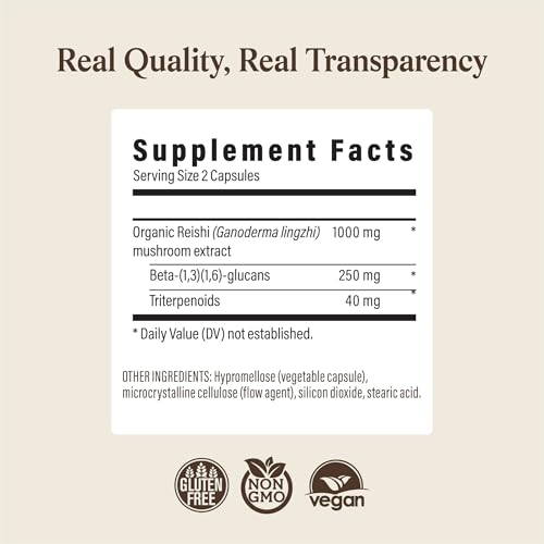 Real Mushrooms Organic Red Reishi Capsules