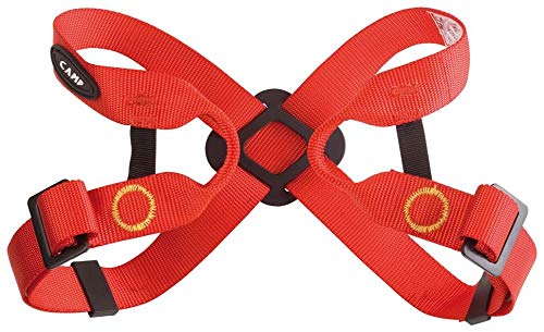 BAMBINO CHEST CAMP harnais enfant rouge pour l'escalade en club et via ferrata