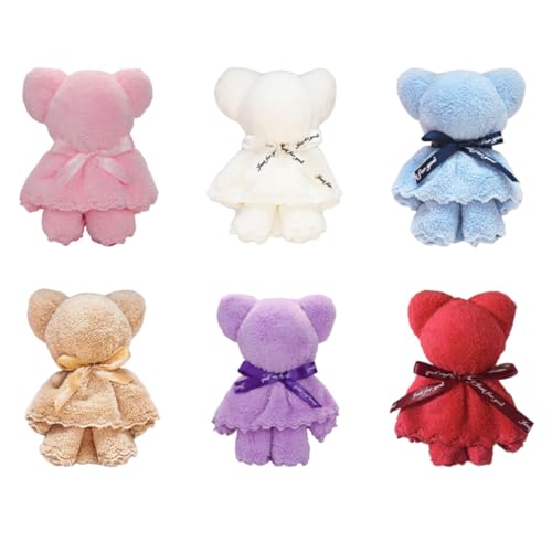 くまさんタオル ギフト 6個セット ハンカチ プチギフト プレゼント かわいい 景品 粗品 結婚祝い 誕生日 退職 退院 引っ越しの挨拶 お返し クリスマス 贈り物