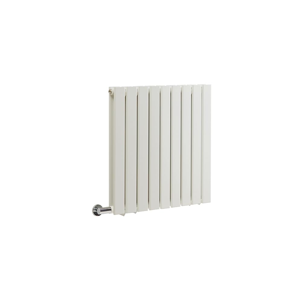 Milano White Horizontal Electric - 635Mm X 630Mm (Double Panel) Designer Radiator With Cable Cover - X Ecoso Alpha