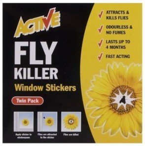 Active Sunflower Fly Killer Window Stickers