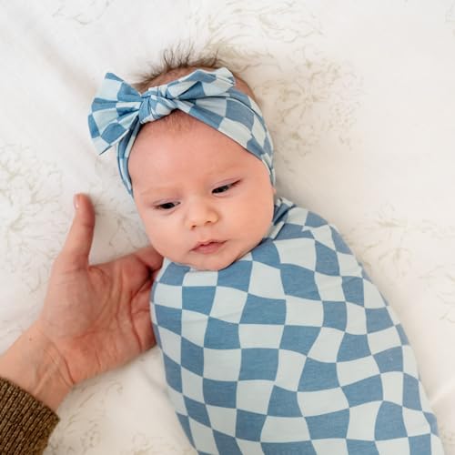 Baby Stretchy Soft Knit Headband Bow "Miles" by Copper Pearl2