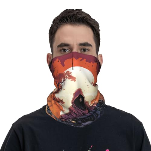 Bandana Cuello Pasamontañas Vintage con diseño de calavera y luna, unisex para motocicleta y ciclismo miniatura 2