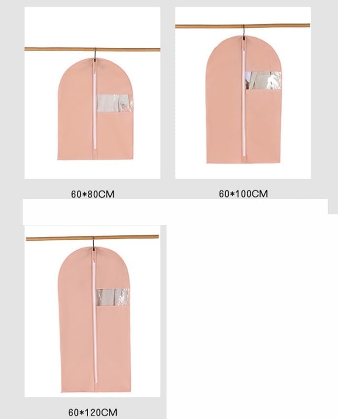 Habrur Clothes Cover Foldable 3 Pack Suit Bags Travel Garment Bags With Clear Window For Hanging Clothes Suit Bags (Color : D, Size : 60 * 80cm)2