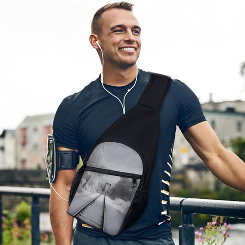 Morrales de senderismo crossbody ligero 15.4x8.3x3.5 in miniatura 3