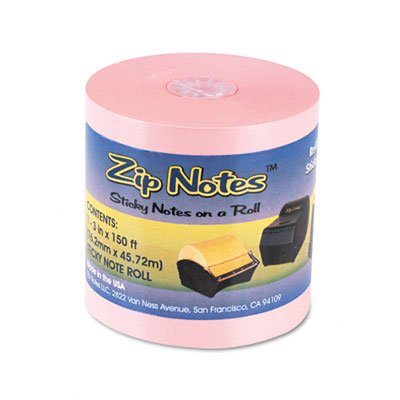 Zip Notes Sticky Notes Dispenser Refill, Cotton Candy Pink Color, Sticky Notes On A Roll, Fits Zip Notes Dispenser Holder, Used for School, Home and