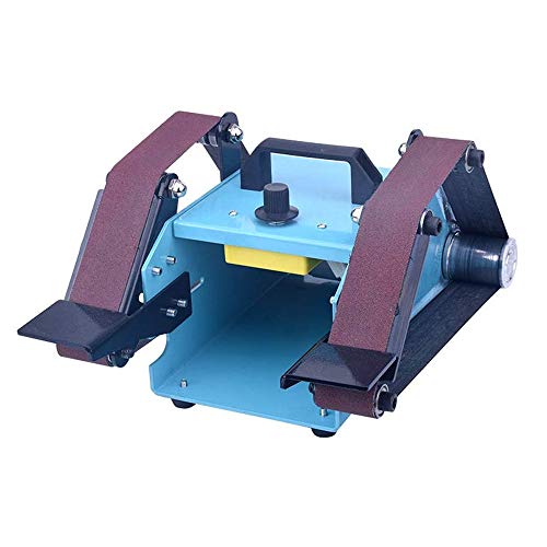110V/950W Desktop Double-axis Electric Belt Sander, Multi-Function Belt Sander, Adjustable Grinder Polishing Machine, Sanding Tool Grinder