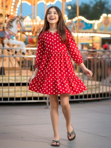 Image of Uptownie Lite Girls Knee Length A-Line Tiered Dress