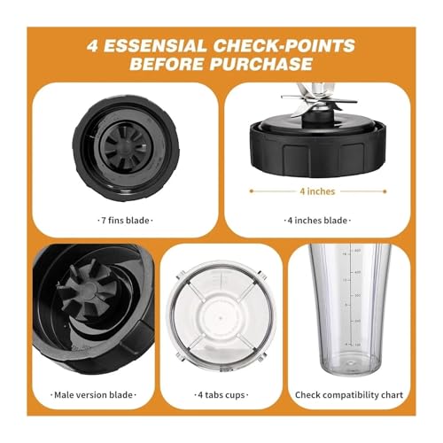 Piezas de repuesto para licuadora Ninja SS101 set vaso y tapa 24oz miniatura 6