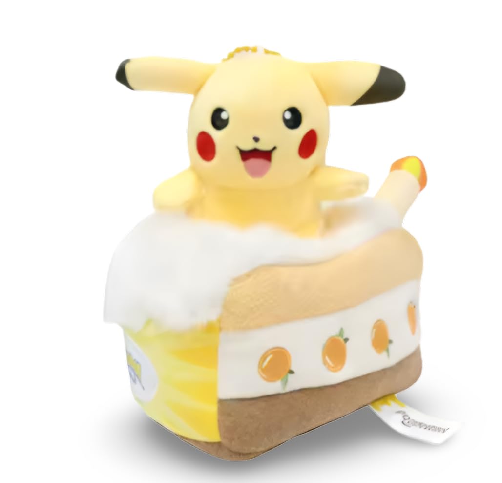 Pokemon | Plush Cake Keyring/Bag Charm Figure | Potdemiel Licensed | 15+ Years | Pikachu
