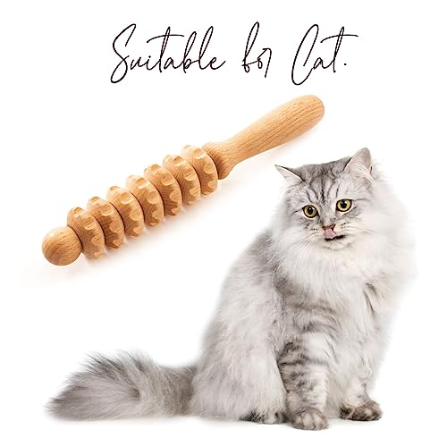 tuuli Massagegerät aus Holz für Tiere, Massage für Hunde, Katzen, Pferde, Massagebürste, Kurzhaar oder Langhaar