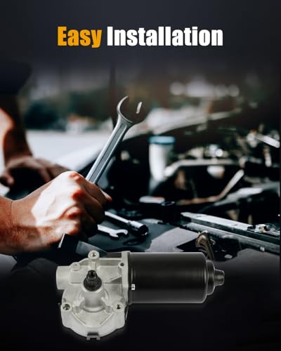 Image of ROADFAR Front Windshield Wiper Motor Fit for Ford for Mustang 1987-1993 | Fit For Ford For E-150 E-250 E-350 Econoline 1992-1994|For Tempo Topaz|Replace E93Z 17508-A|F0CZ 17508-A|F2UZ 17508-A|3 Pins