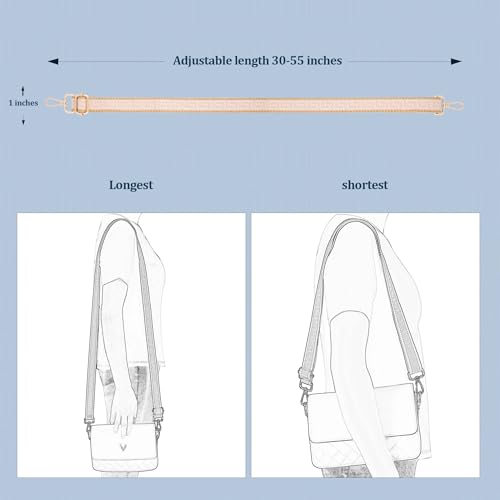 Image of chushui 1 inch Purse Strap,Replacement Crossbody Strap Adjustable Shoulder Strap for Handbag Bag